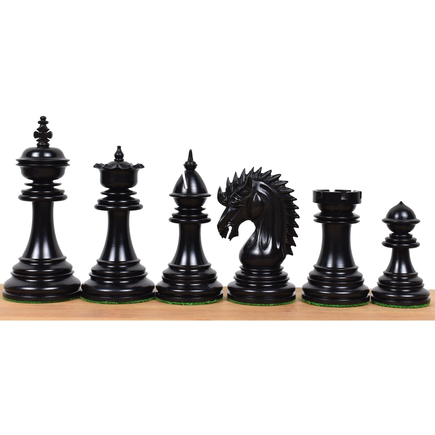 Combo of 4.4" Dragon Luxury Staunton Chess Set - Pieces in Ebony Wood with Board and Box