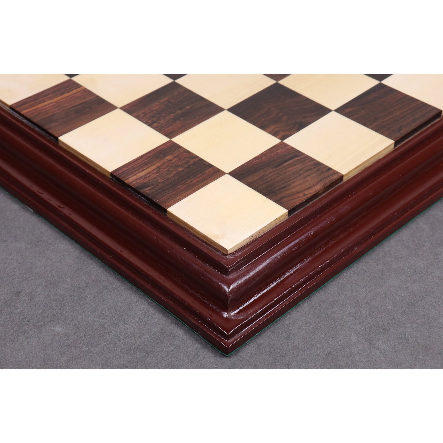 21" Rosewood & Maple Wood Luxury Chess board with Carved Border - 57 mm Square
