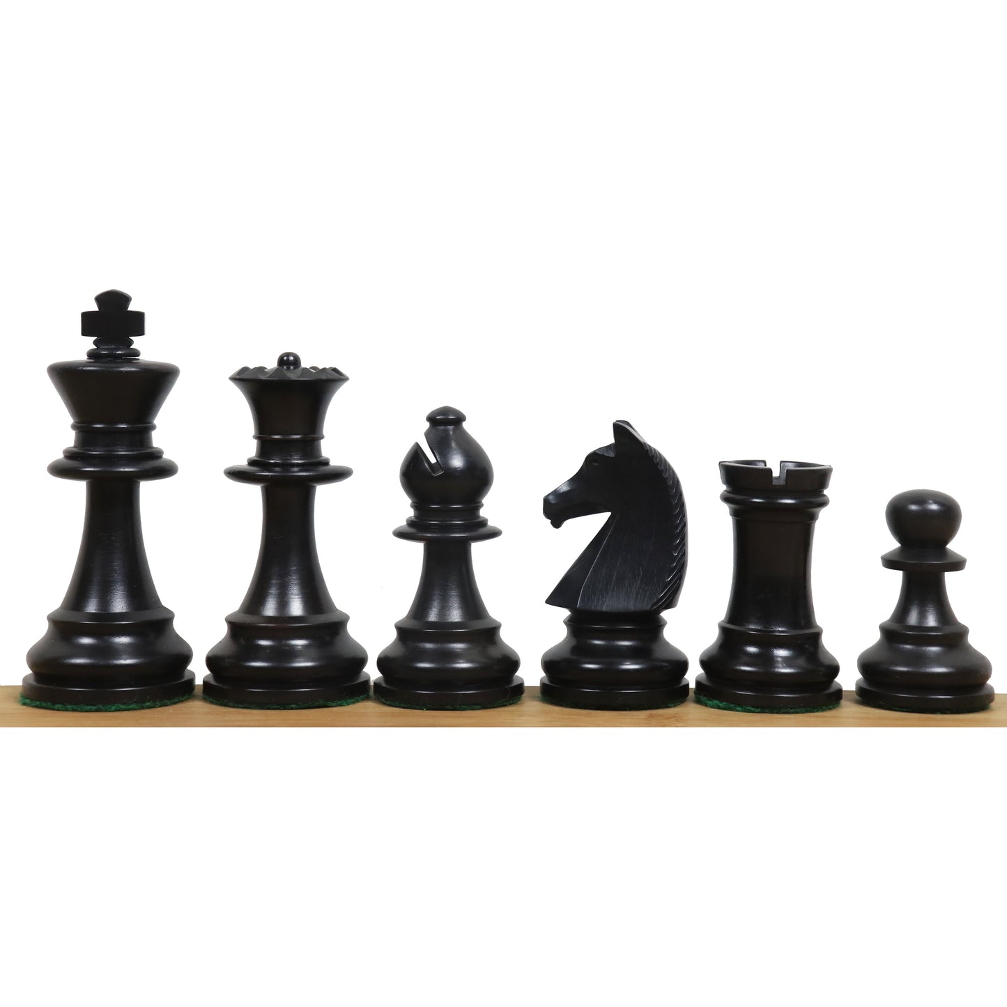 3.9" French Chavet Tournament Chess Set- Chess Pieces Only - Antiqued Boxwood