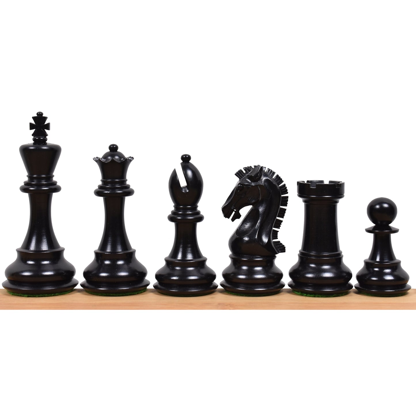 3.9" Craftsman Series Staunton Chess Set- Chess Pieces Only-Triple weighted Ebony Wood