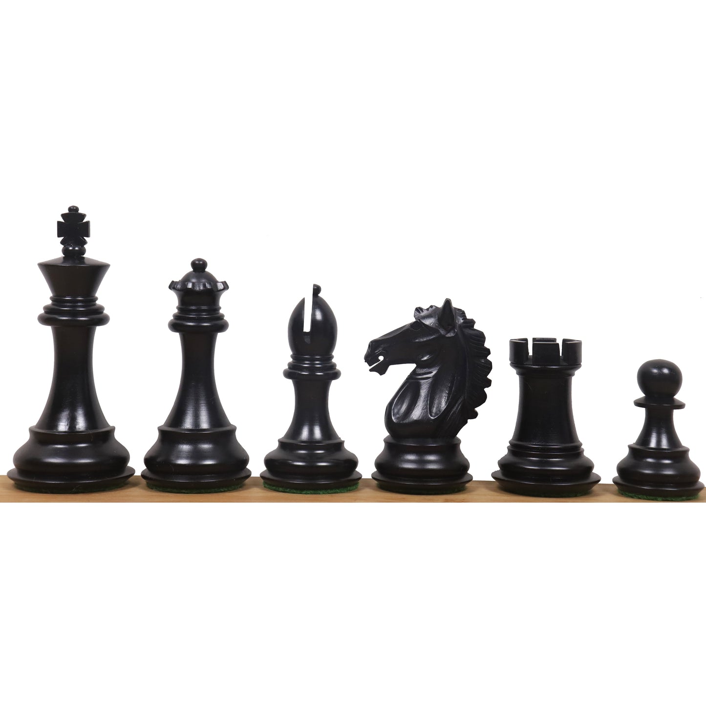 3.9" Alban Staunton Chess Set- Chess Pieces Only- Double Weighted Red & Black Dyed Wood