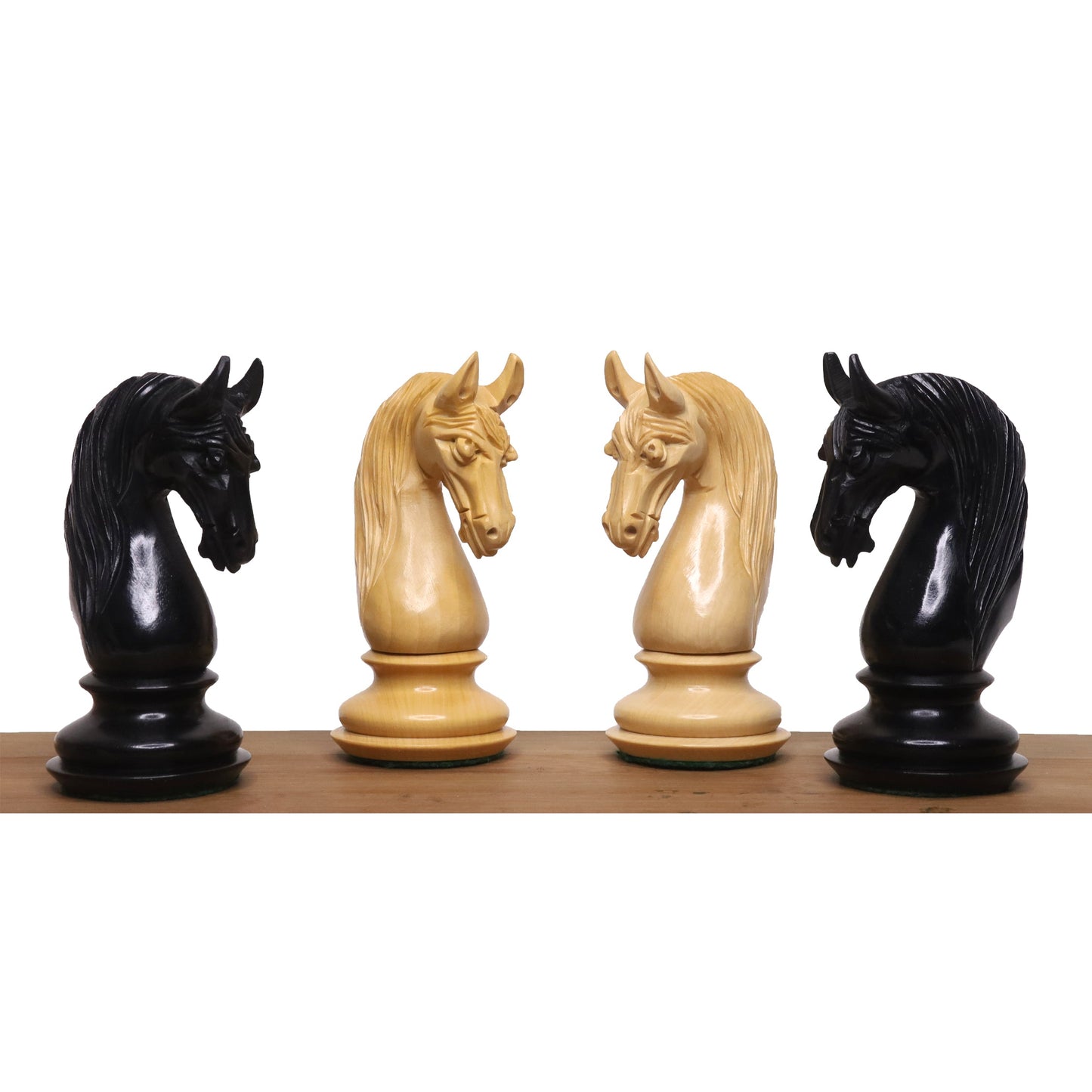Combo of 4.6" Bath Luxury Staunton Chess Set - Pieces in Ebony Wood With Board and Box