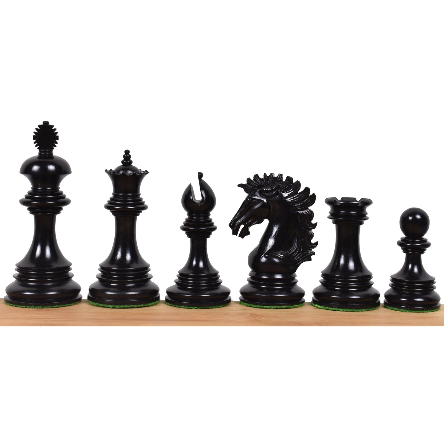 Alexandria Luxury Staunton Chess Set- Chess Pieces Only - Triple Weighted - Ebony Wood
