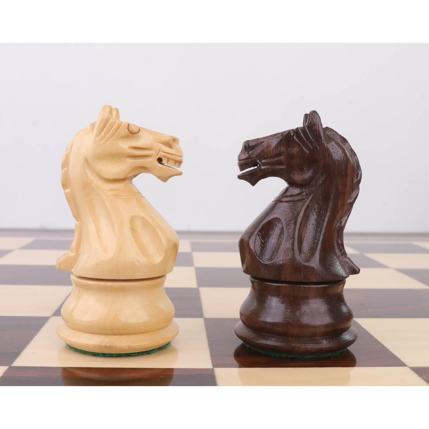 4" Fierce Knight Staunton Chess Set- Chess Pieces Only - Weighted Rosewood