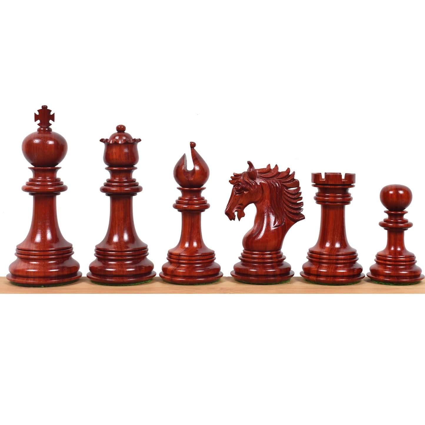 4.6" Arthur Luxury Staunton Chess Set- Chess Pieces Only - Bud Rosewood - Triple Weighted