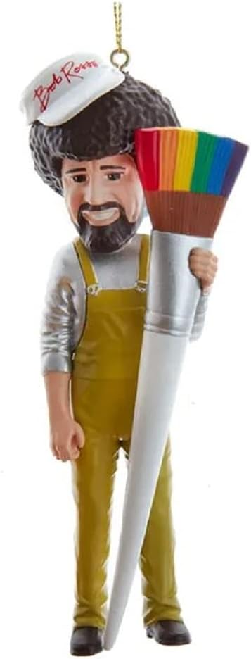 Bob Ross With Brush Ornament