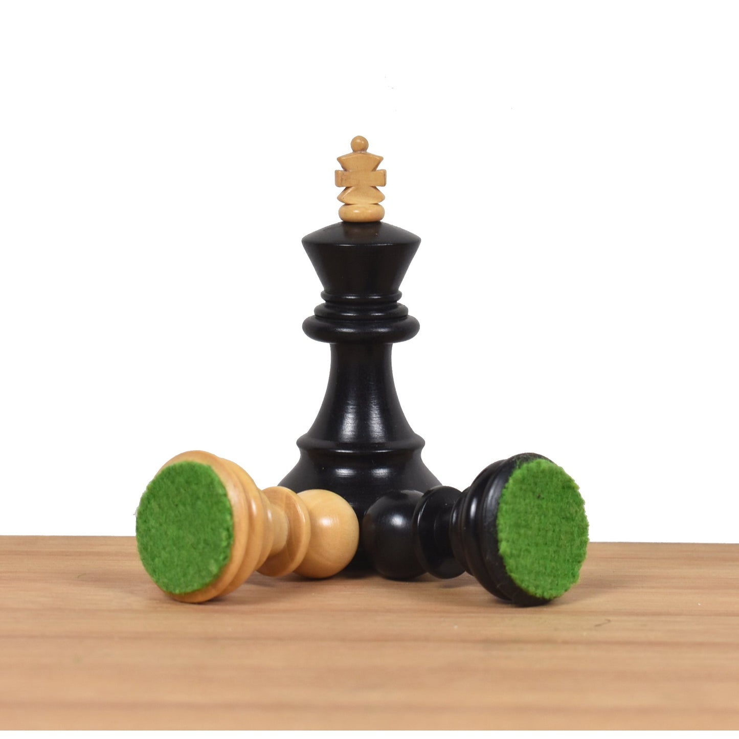 2.6″ Russian Zagreb Chess Set- Chess Pieces Only – Weighted Ebonised Boxwood