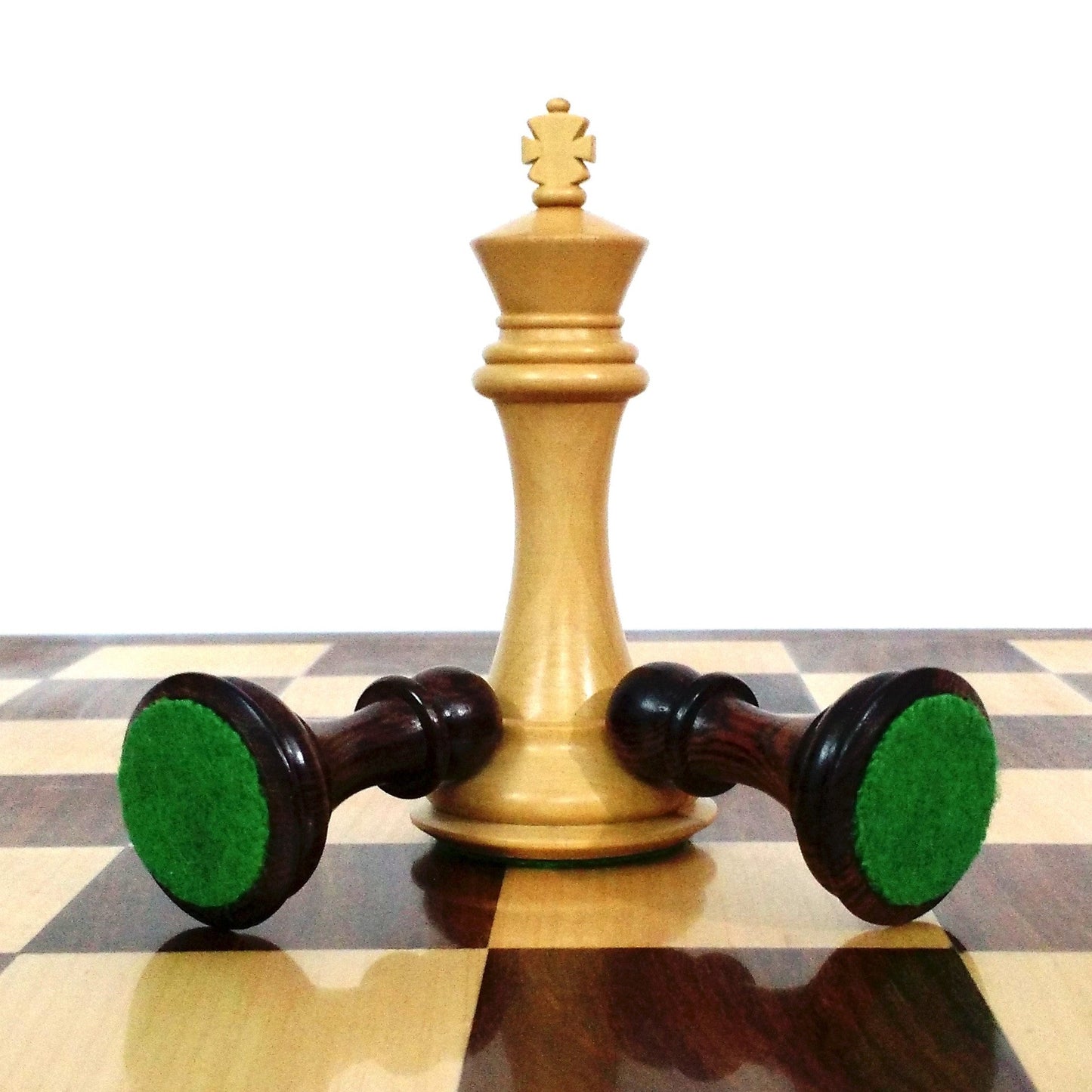 4.2" Rare American Staunton Luxury Chess Set- Chess Pieces Only - Triple Weighted Rosewood