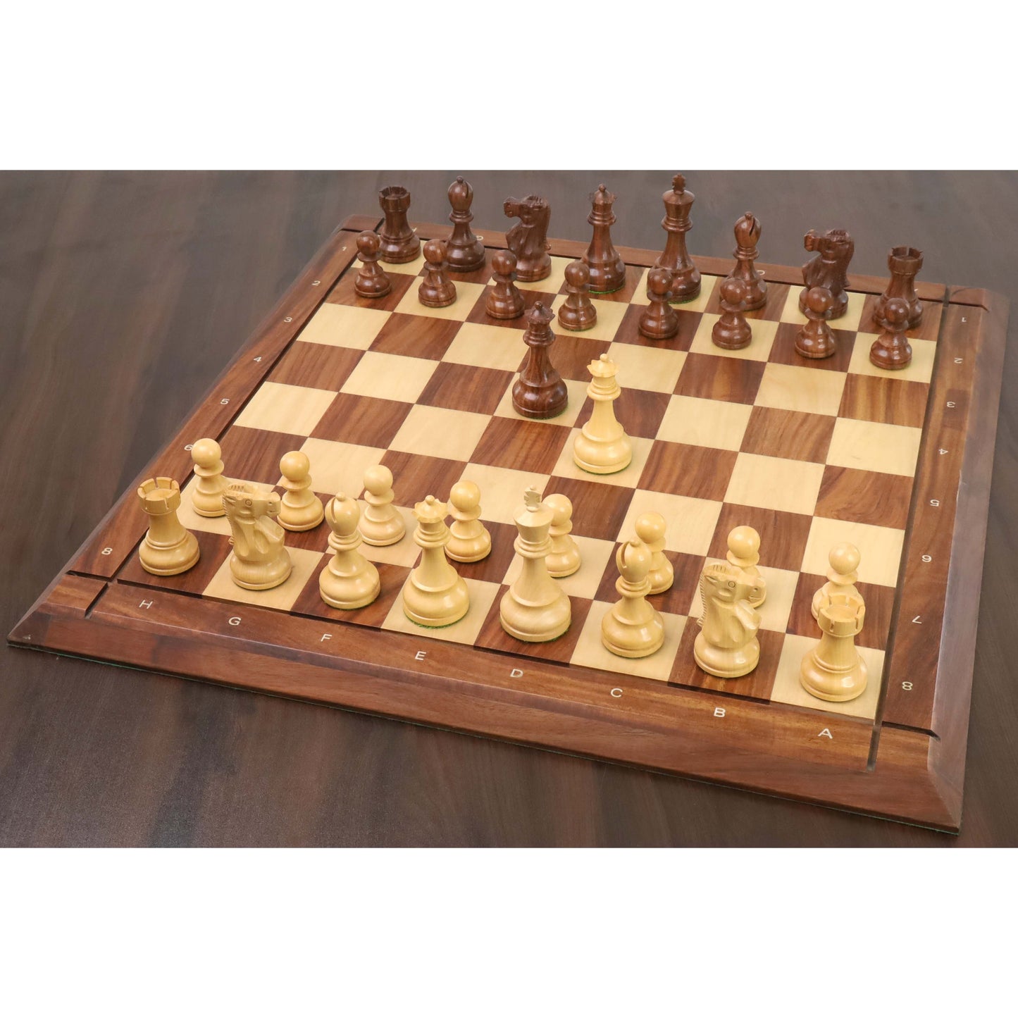 3.8" Reykjavik Series Staunton Wooden Chess Set- Chess Pieces Only - Weighted Sheesham Wood