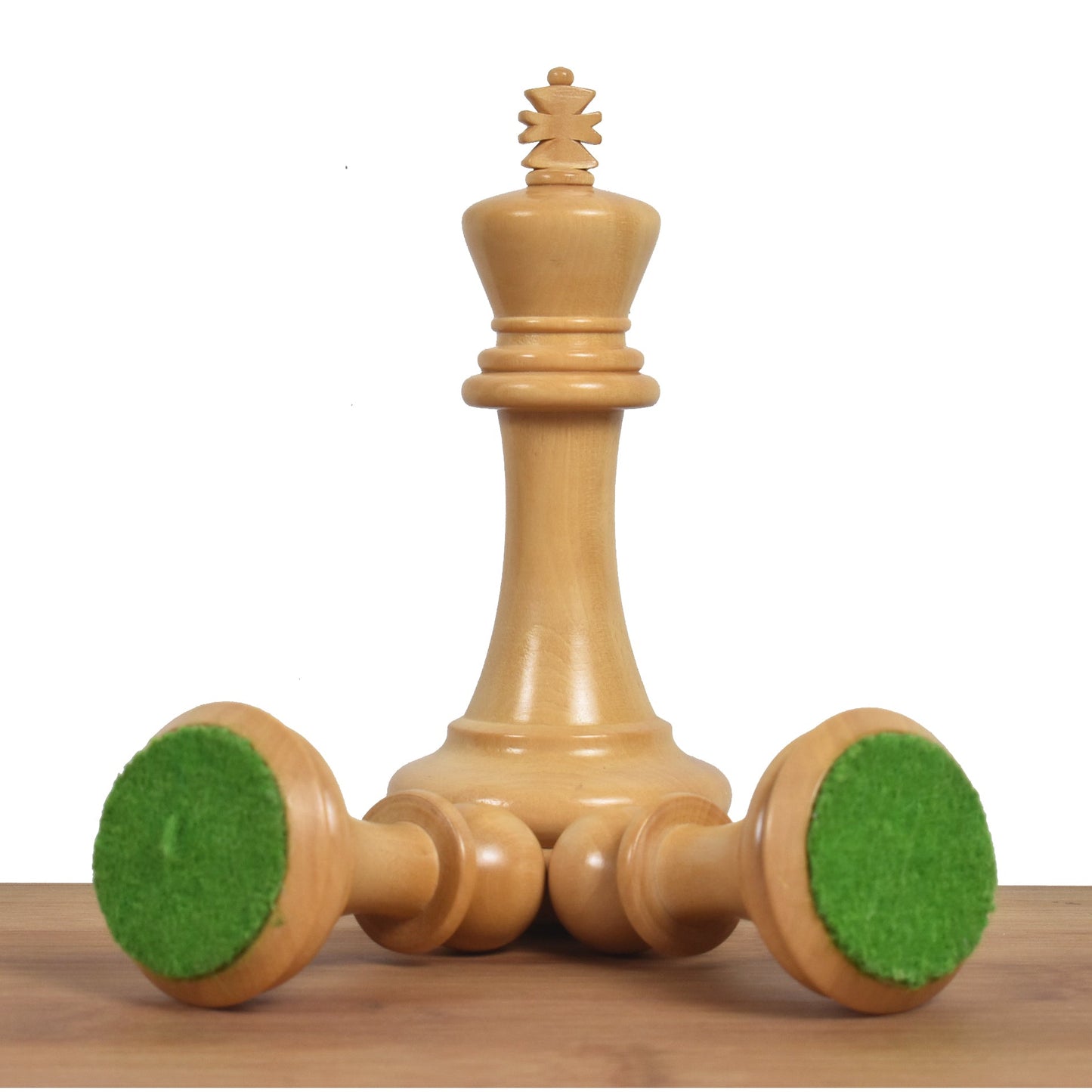 4.1" Chamfered Base Staunton Chess Set- Chess Pieces Only- Triple Weighted Ebony Wood