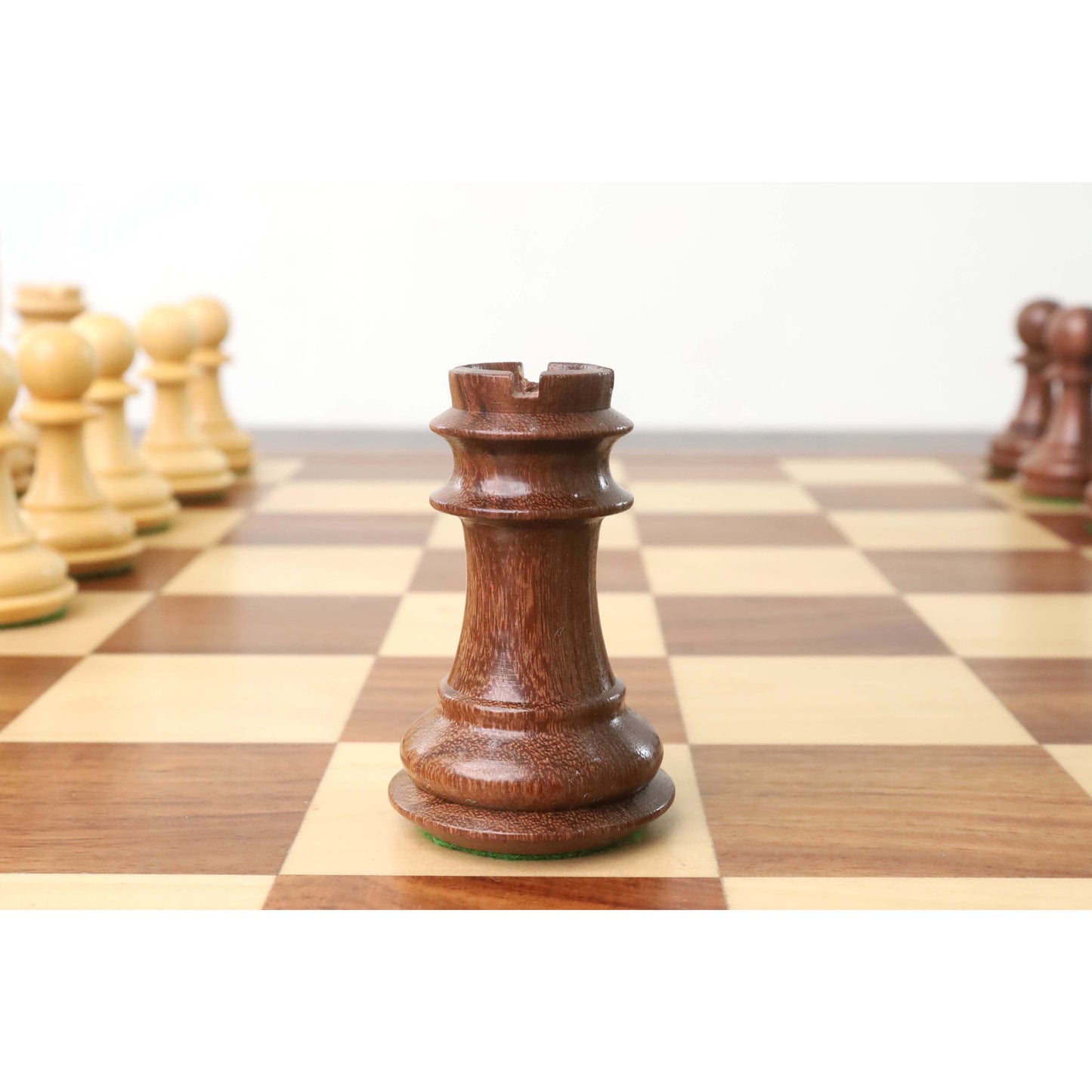 4.2" Supreme Luxury Sheesham Wood Weighted Chess Set- Chess Pieces Only - Extra Queens