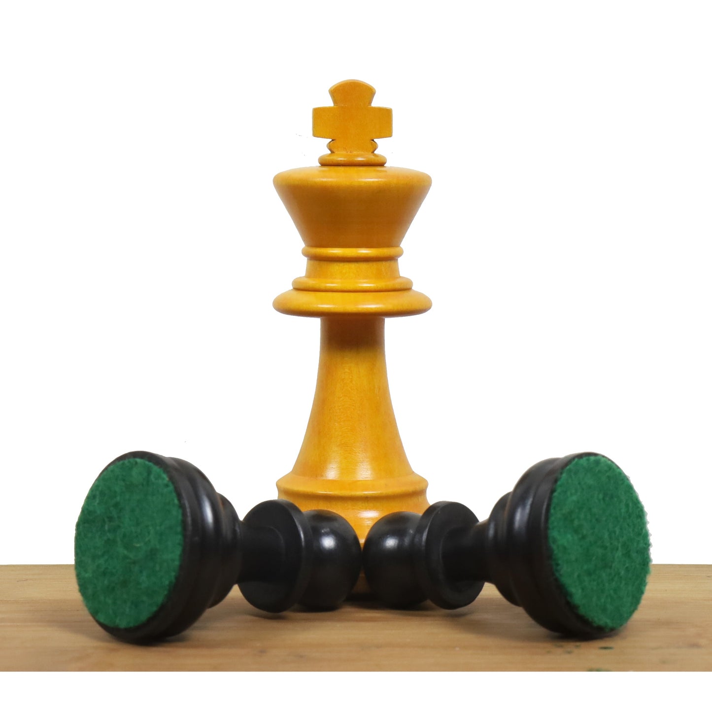 3.9" French Chavet Tournament Chess Set- Chess Pieces Only - Antiqued Boxwood