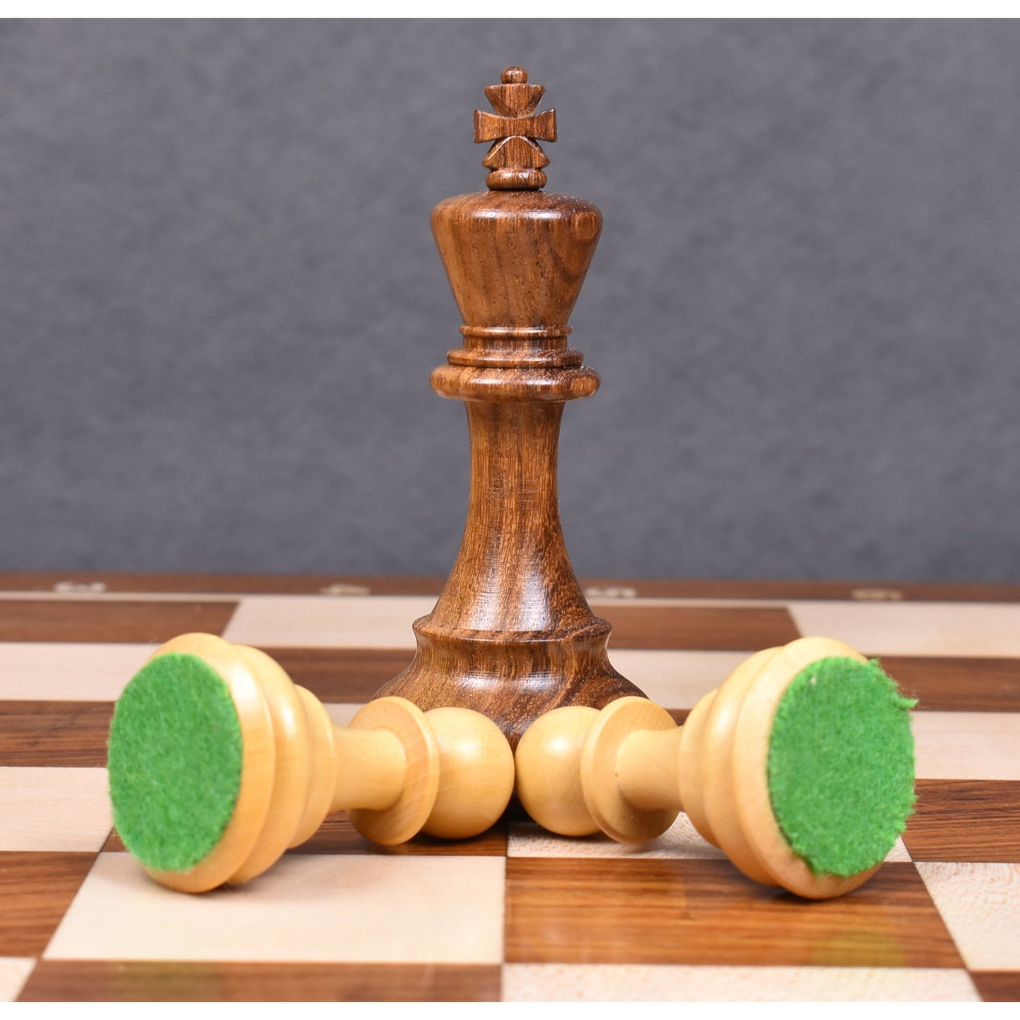 3.9" Craftsman Knight Staunton Chess Set- Chess Pieces Only - Double Weighted Sheesham Wood