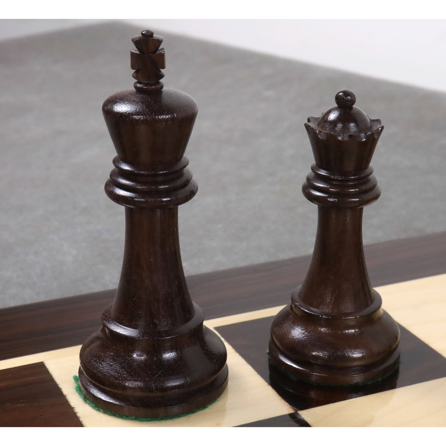 Leningrad Staunton Chess Set- Chess Pieces Only - Rosewood & Boxwood - 4" King