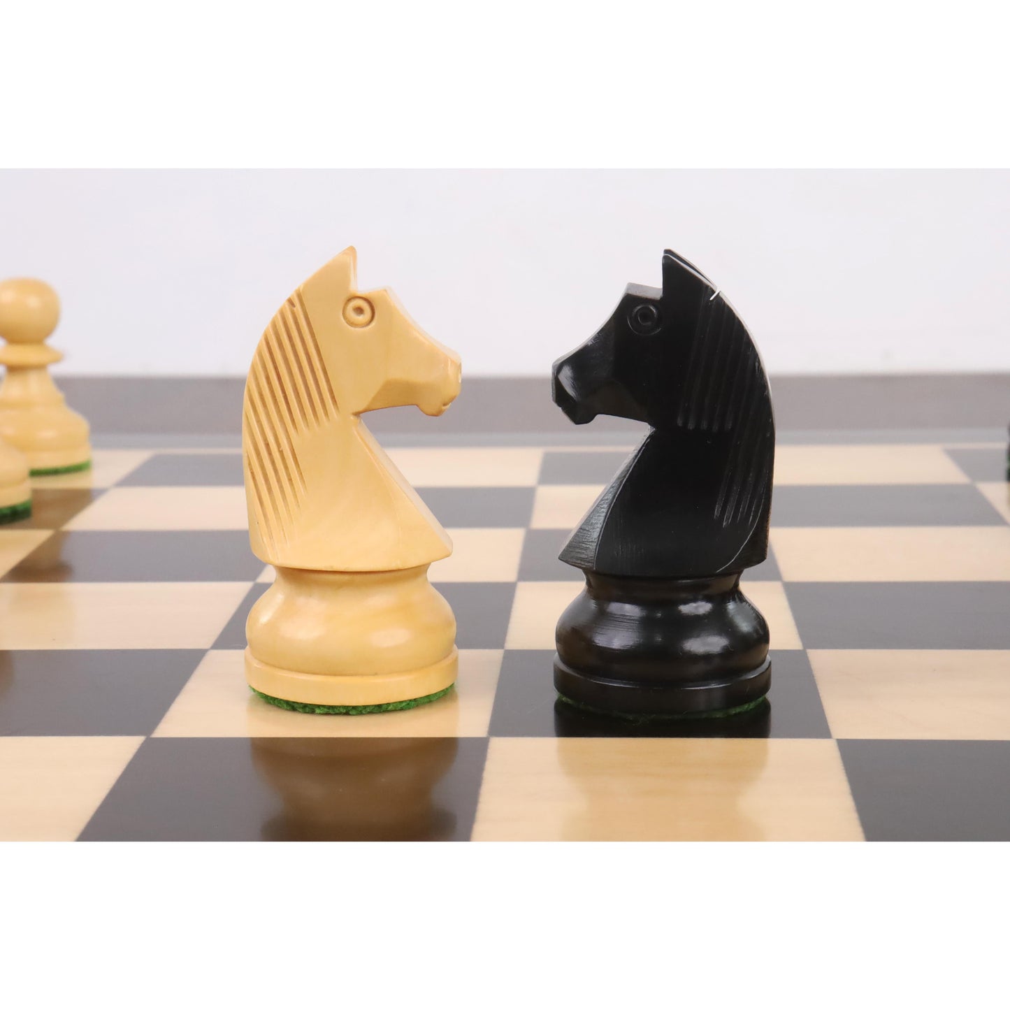 3.3" Tournament Staunton Chess Set- Chess Pieces Only - Ebonised Boxwood- Compact size