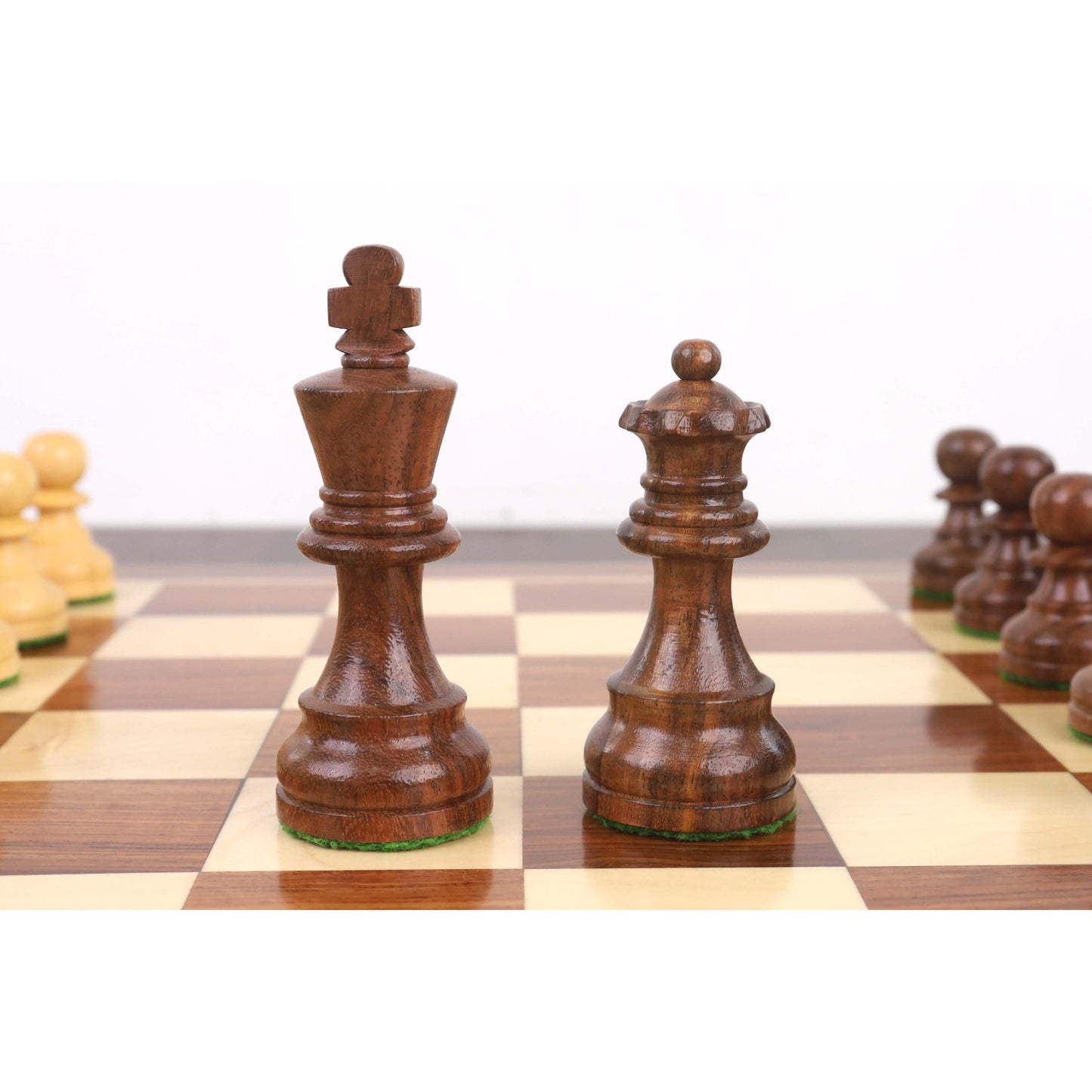 3.3" Tournament Staunton Chess Set- Chess Pieces Only - Golden Rosewood - Compact size