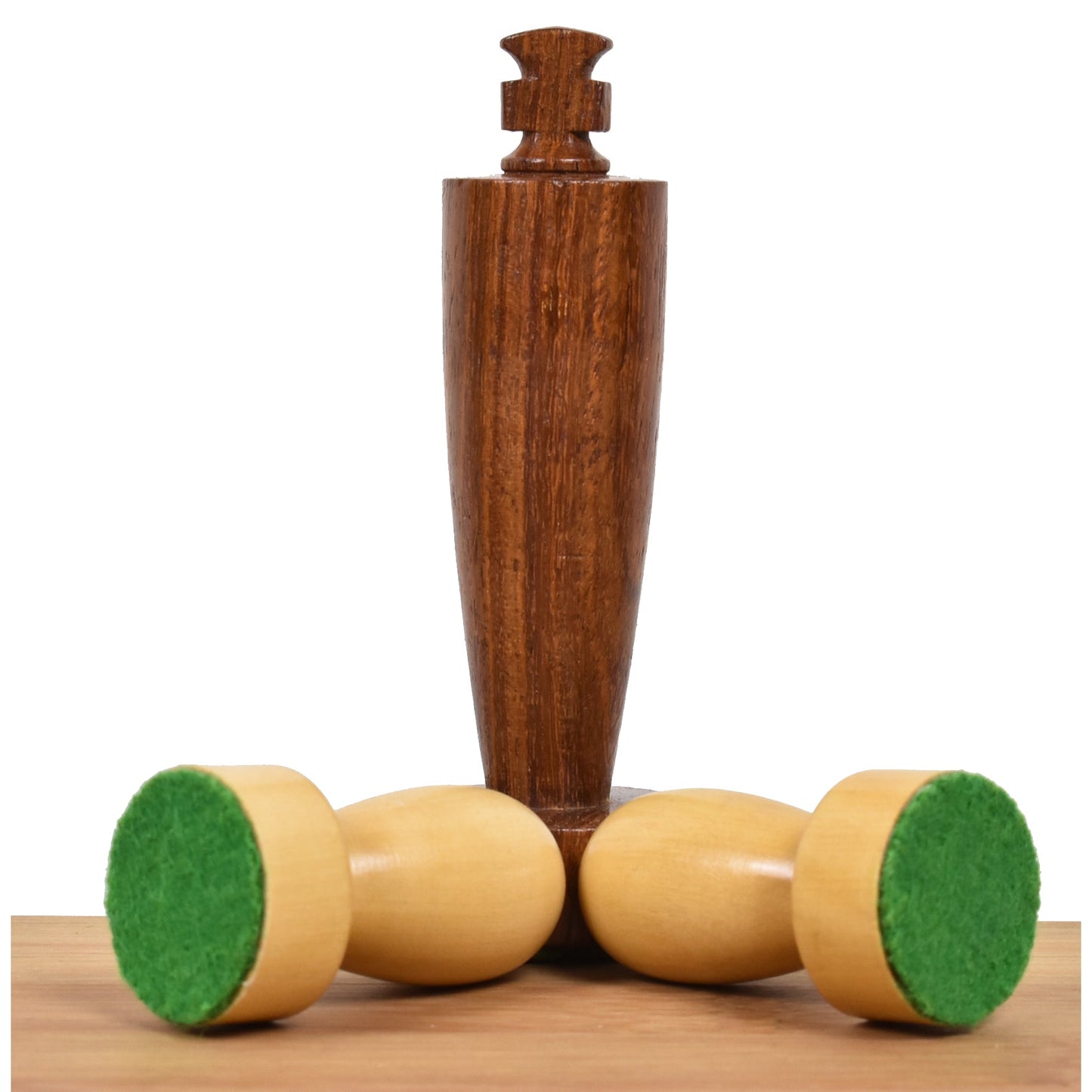 3.9" Minimalist Berliner Combo Chess set-Chess pieces with board - Golden Rosewood