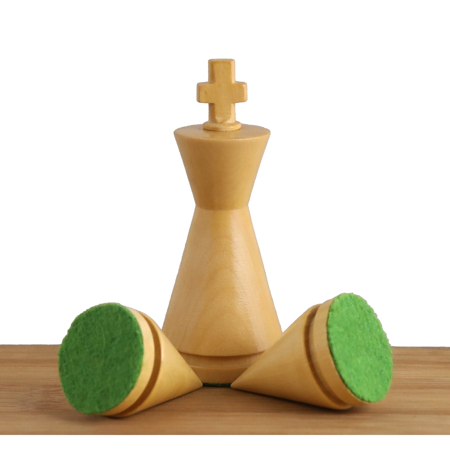 3.1" Russian Poni Minimalist Chess Set- Chess Pieces Only - Golden Rosewood & Boxwood