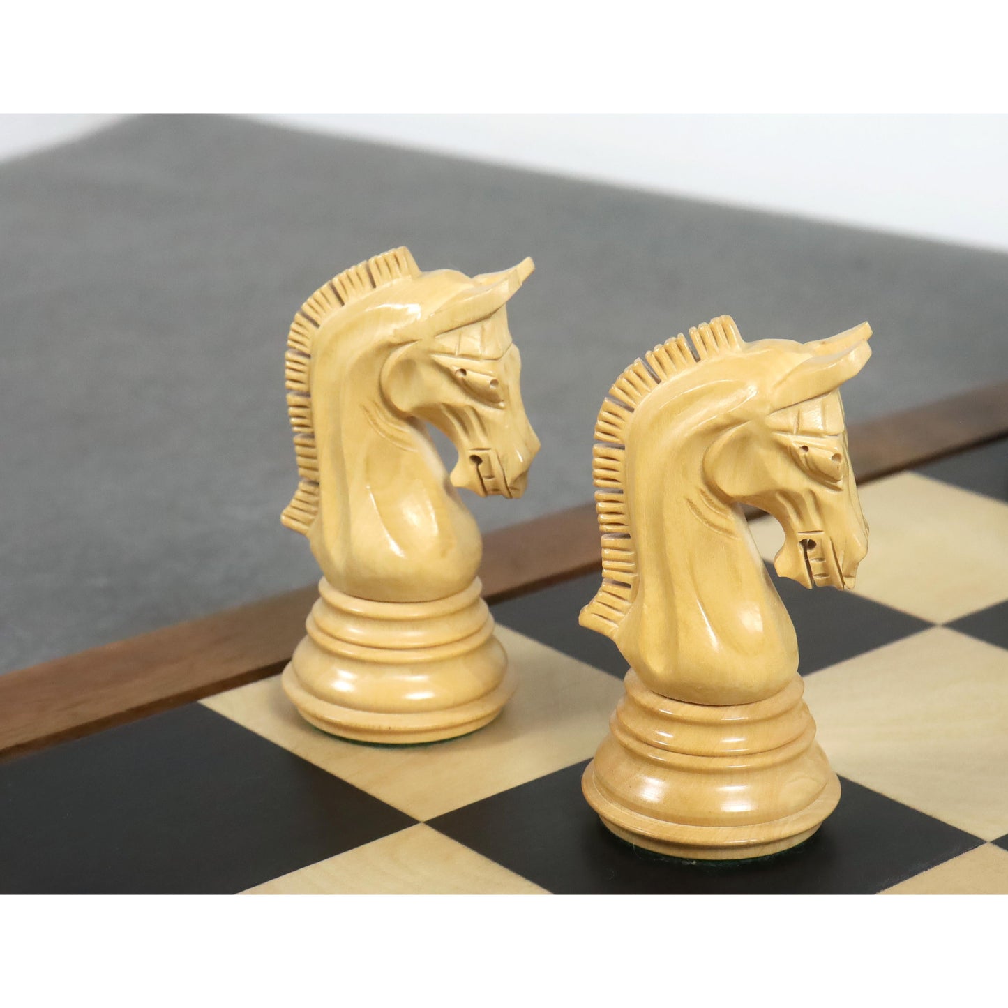 Combo of 3.8" Imperial Staunton Luxury Ebony Wood Chess Pieces with 21" Ebony Chess Board