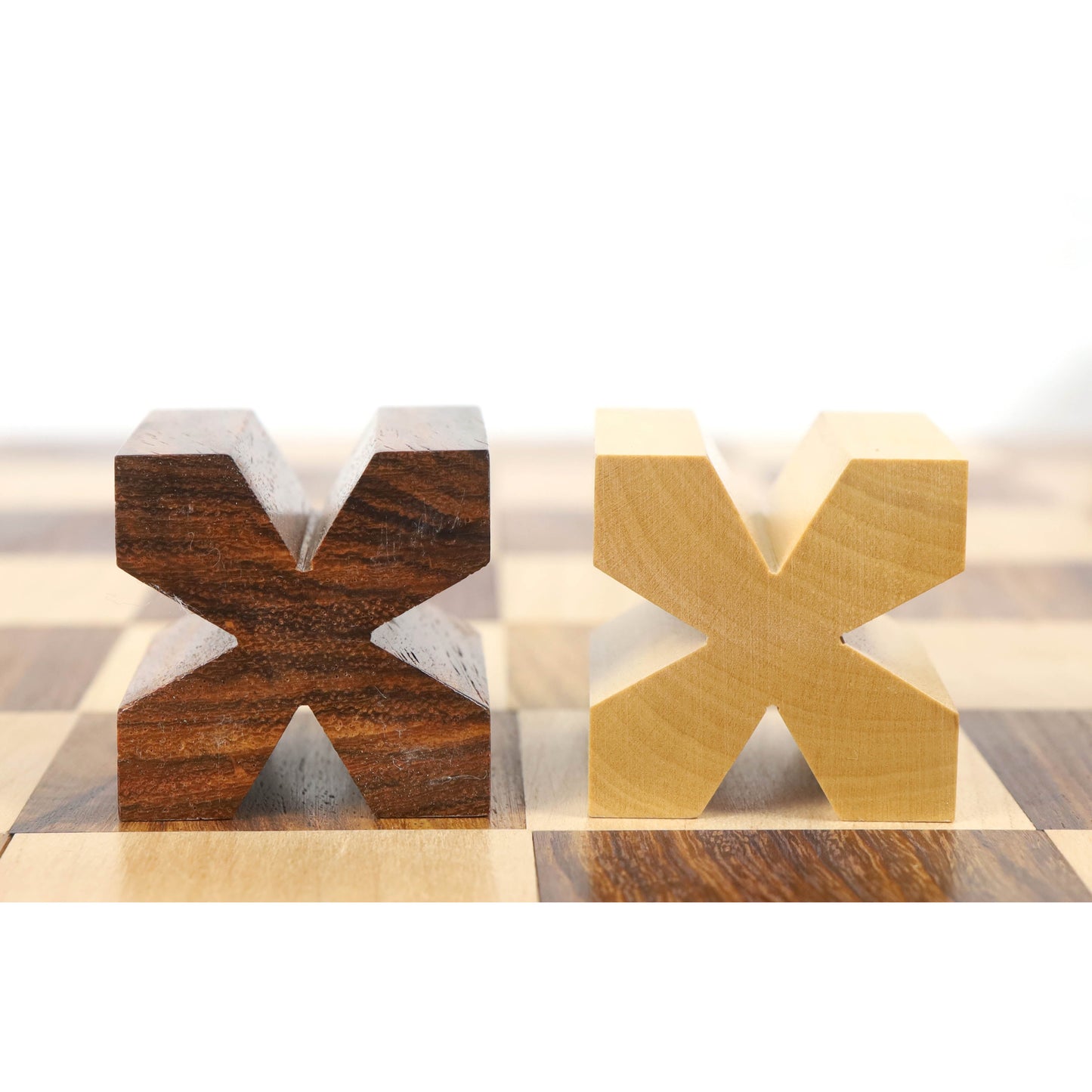 Reproduced 1923 Bauhaus chess pieces Only set -Golden Rosewood & Boxwood-2" King