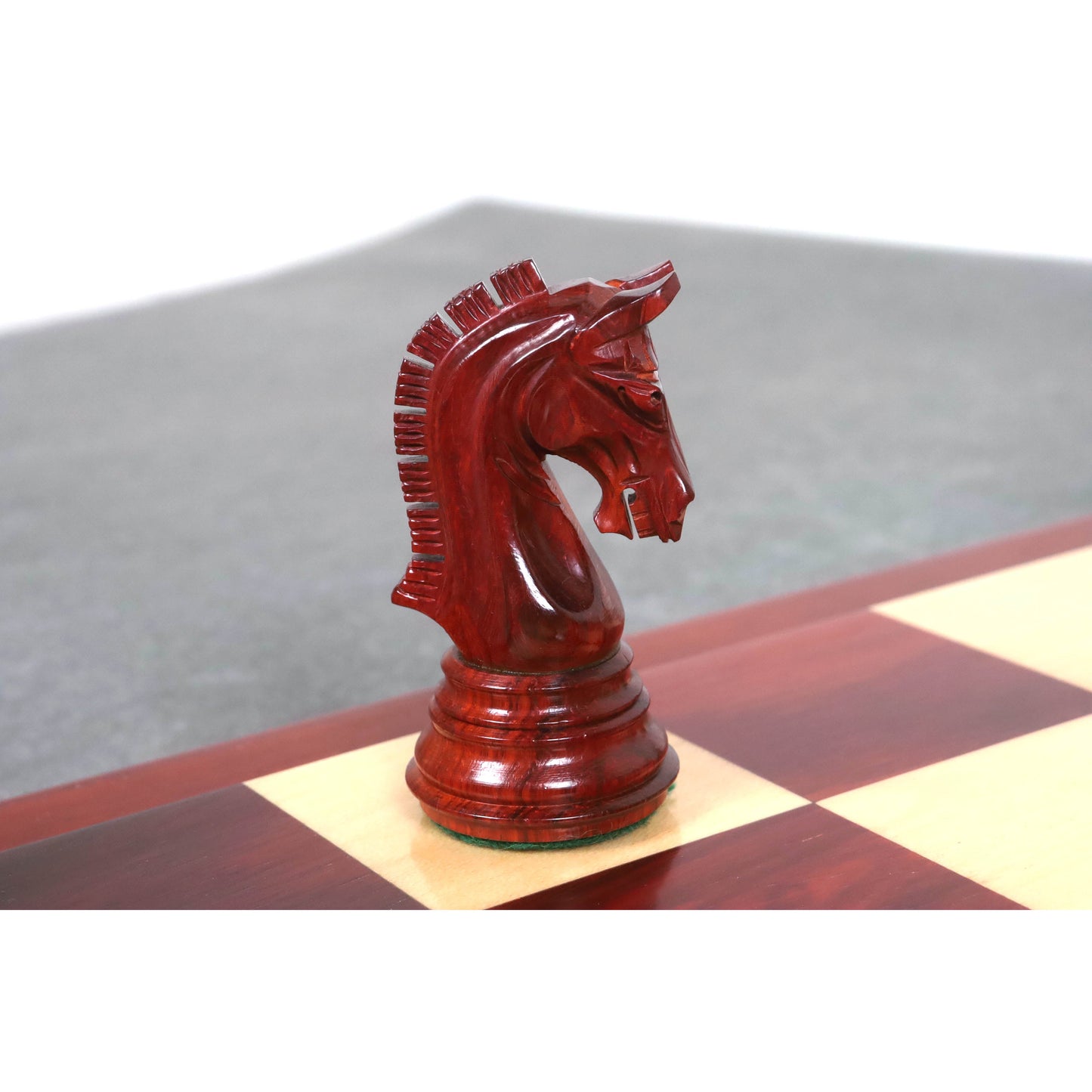 3.8" Imperial Staunton Chess Set- Chess Pieces Only - Weighted Bud Rose Wood