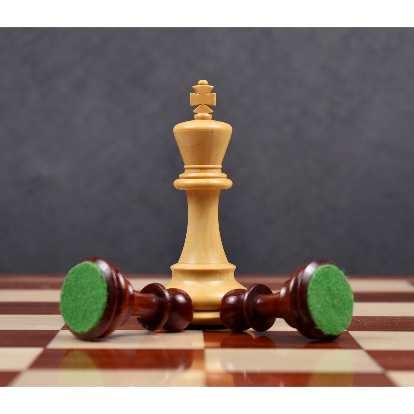 3.9" Craftsman Staunton Chess Set- Chess Pieces Only-Triple weighted Bud rose Wood