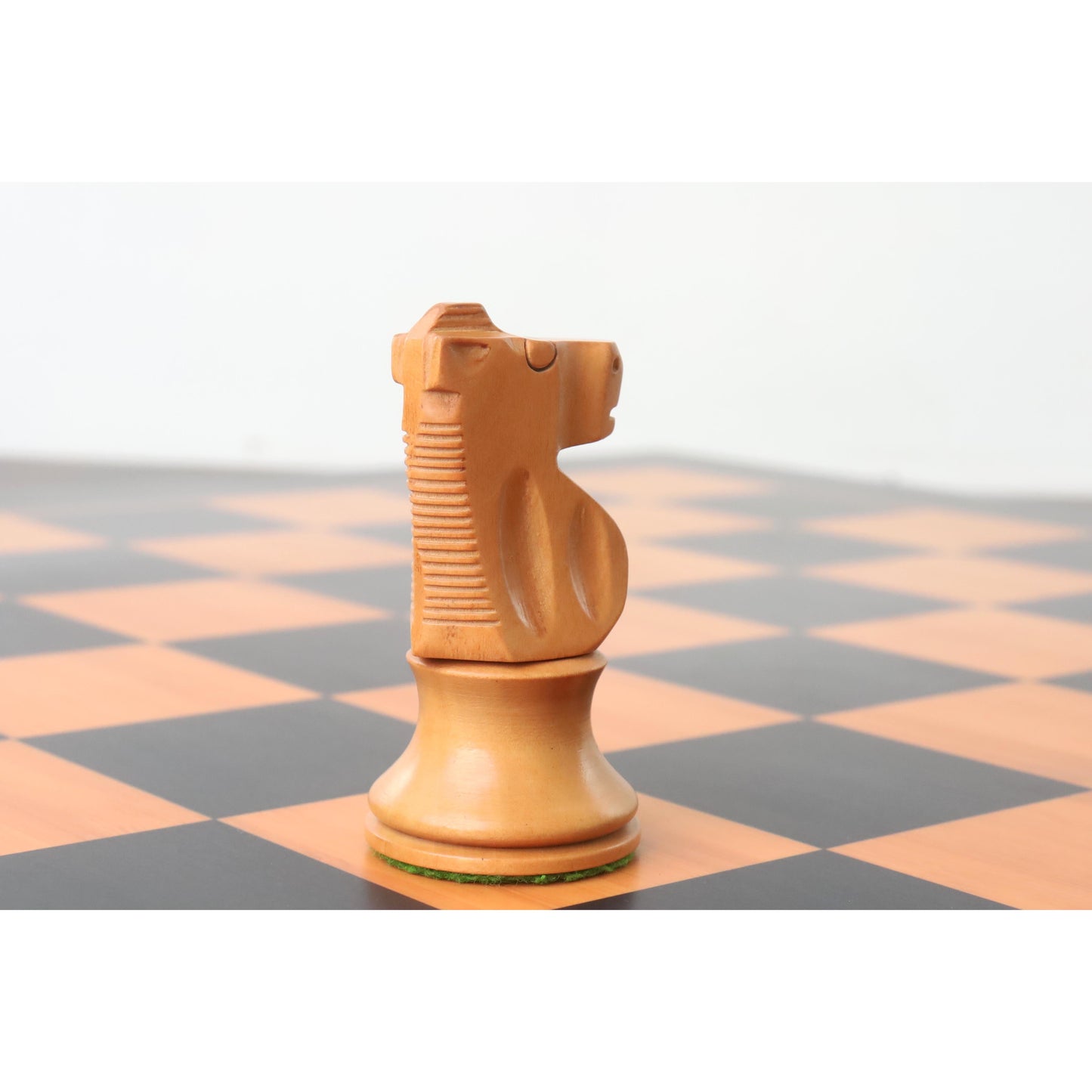 Improved French Lardy Chess Set- Chess Pieces Only - Antiqued boxwood - 3.9" King