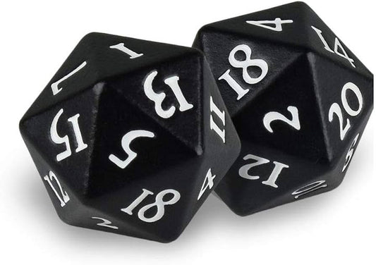 Heavy Metal D20 Dice - Black Magic