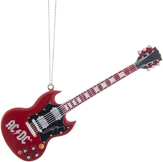 Kurt S Adler AC/DC Guitar 5 inch Christmas Ornament