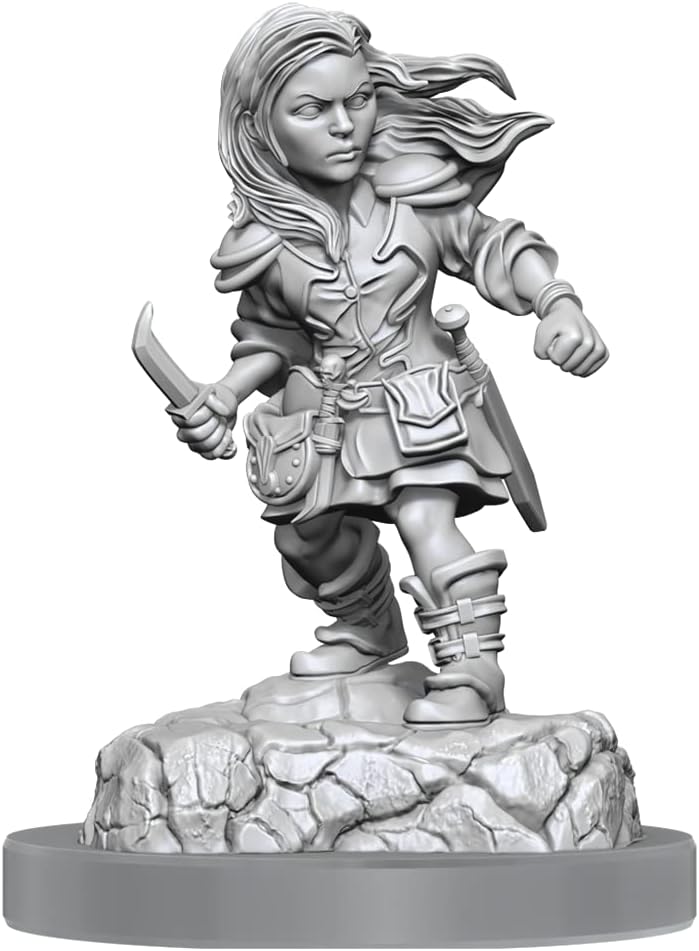 D&D: NMU - HALFLING ROGUE FEMALE (UNPAINTED) MINIATURE