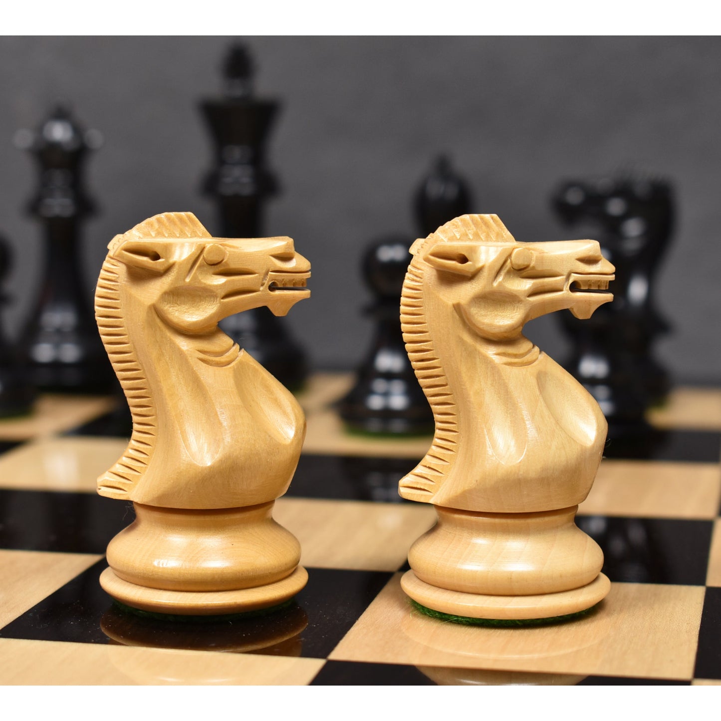 Combo of 3.9" Professional Staunton Chess Set - Pieces in Ebony Wood With Board and Box