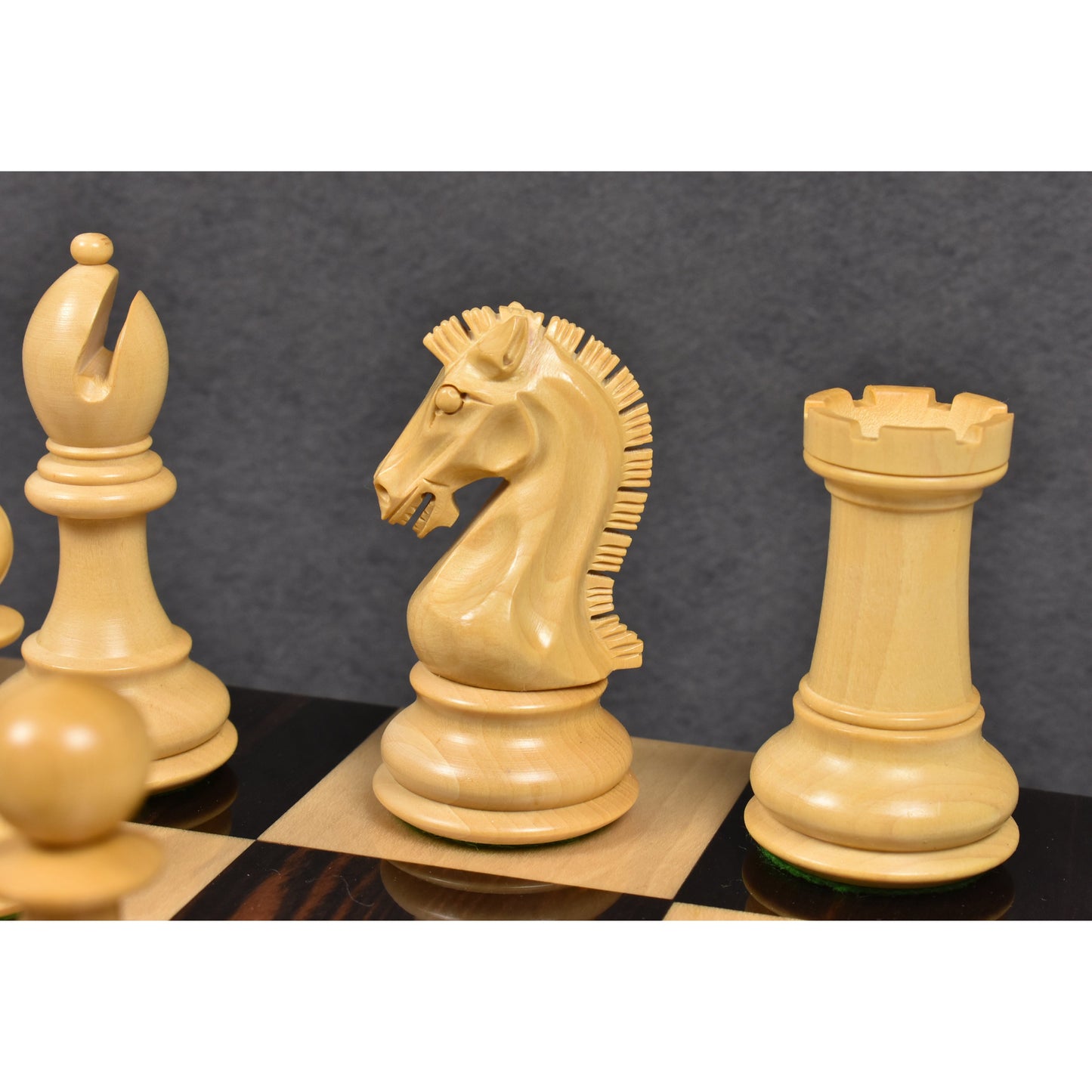 3.9" Craftsman Series Staunton Chess Set- Chess Pieces Only-Triple weighted Ebony Wood