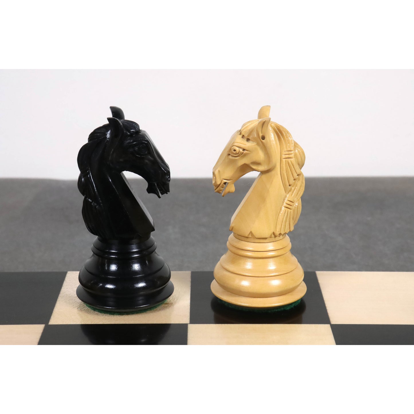 4.6″ Rare Columbian Triple Weighted Luxury Chess Set- Chess Pieces Only - Ebony Wood