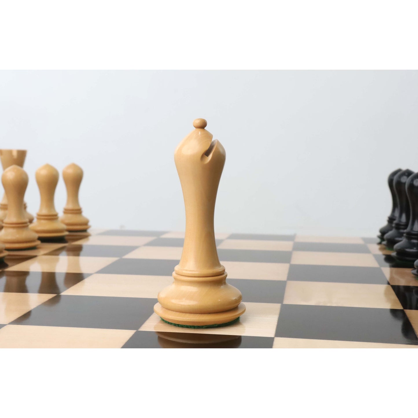 4.6" Avant Garde Luxury Staunton Chess Set- Chess Pieces Only-Ebony Wood- Triple Weight