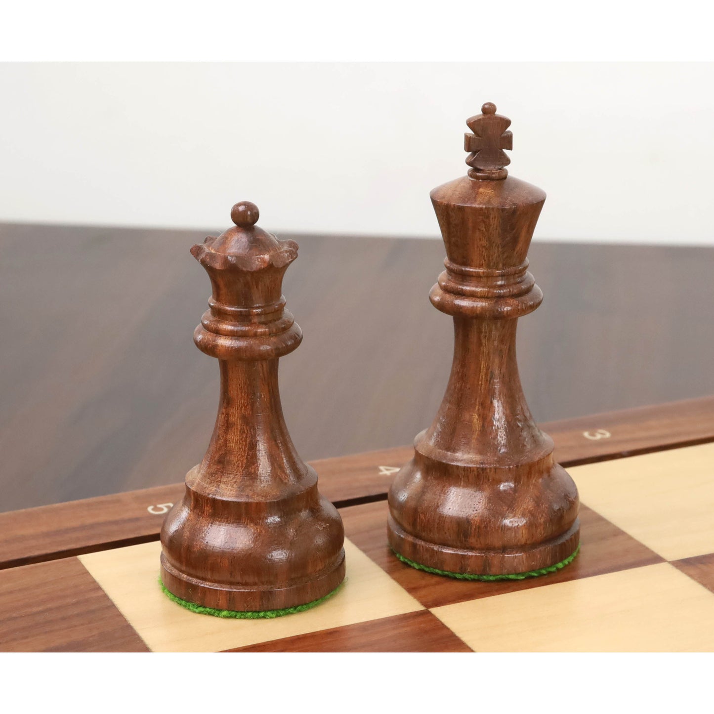 3.8" Reykjavik Series Staunton Wooden Chess Set- Chess Pieces Only - Weighted Sheesham Wood