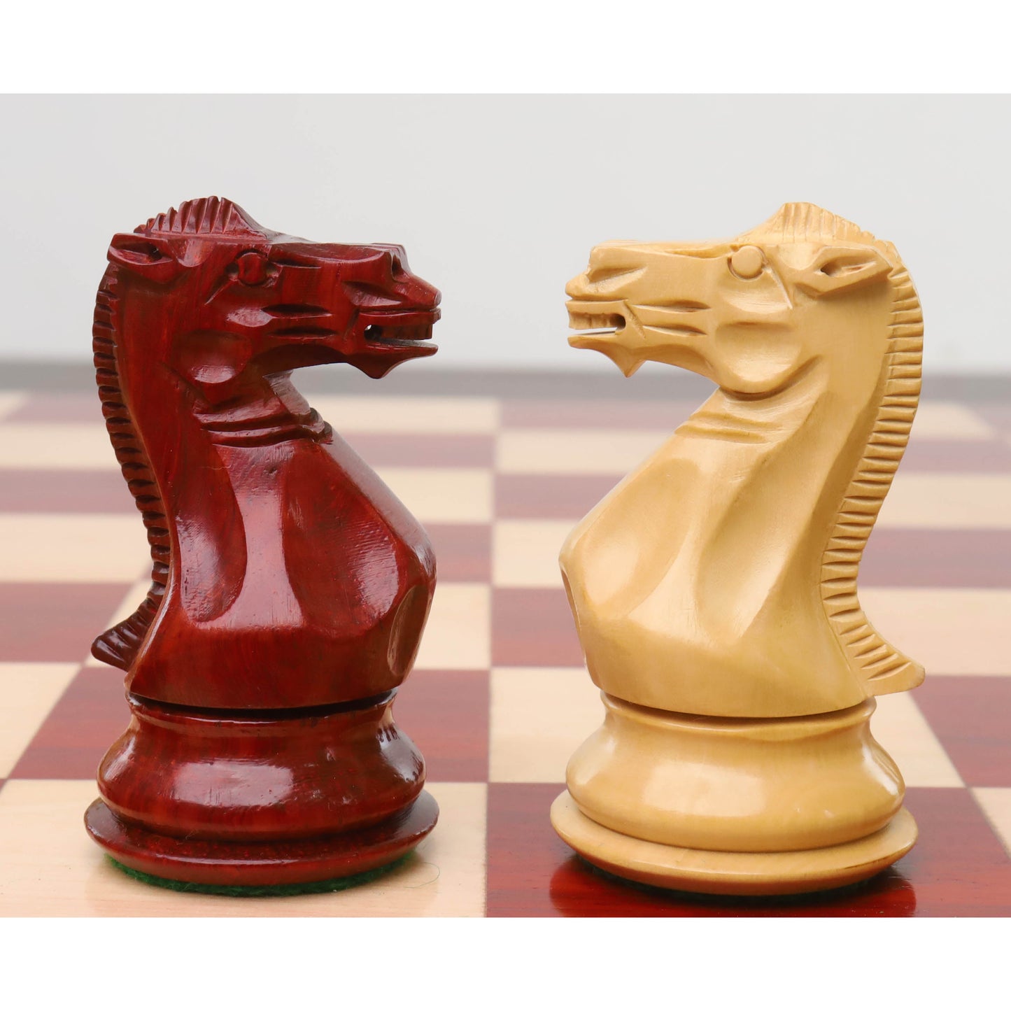 4" Sleek Staunton Luxury Chess Set- Chess Pieces Only - Triple Weighted Bud Rose Wood