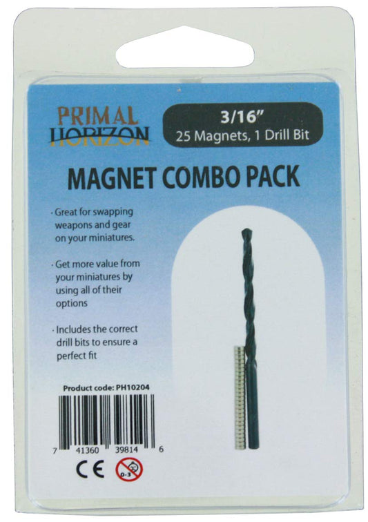 Magnets: Drill Bits: 3/16 x 1/16" Combo Pack