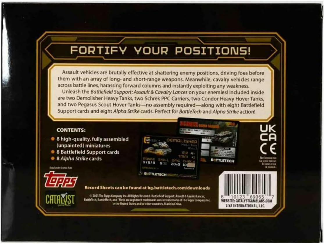 BattleTech: Mercenaries ForcePack - Battlefield Support Assault & Cavalry Lances