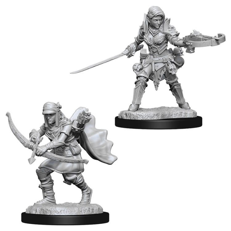 PATHFINDER: DEEP CUTS UNPAINTED MINIATURES -W7-FEMALE HALFELF RANGER