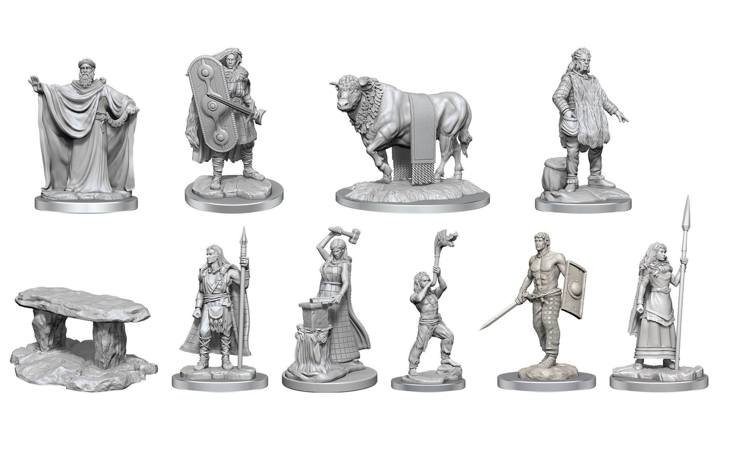 Wizkids Deep Cuts Unpainted Miniatures: Brigante Celts
