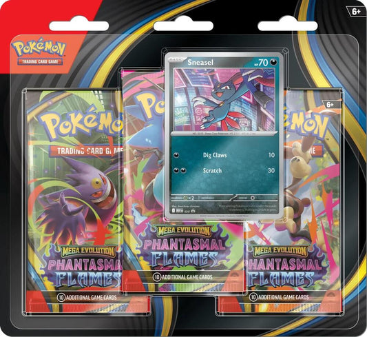 Pokemon TCG: Mega Evolution - Phantasmal Flames Three-Booster Blister