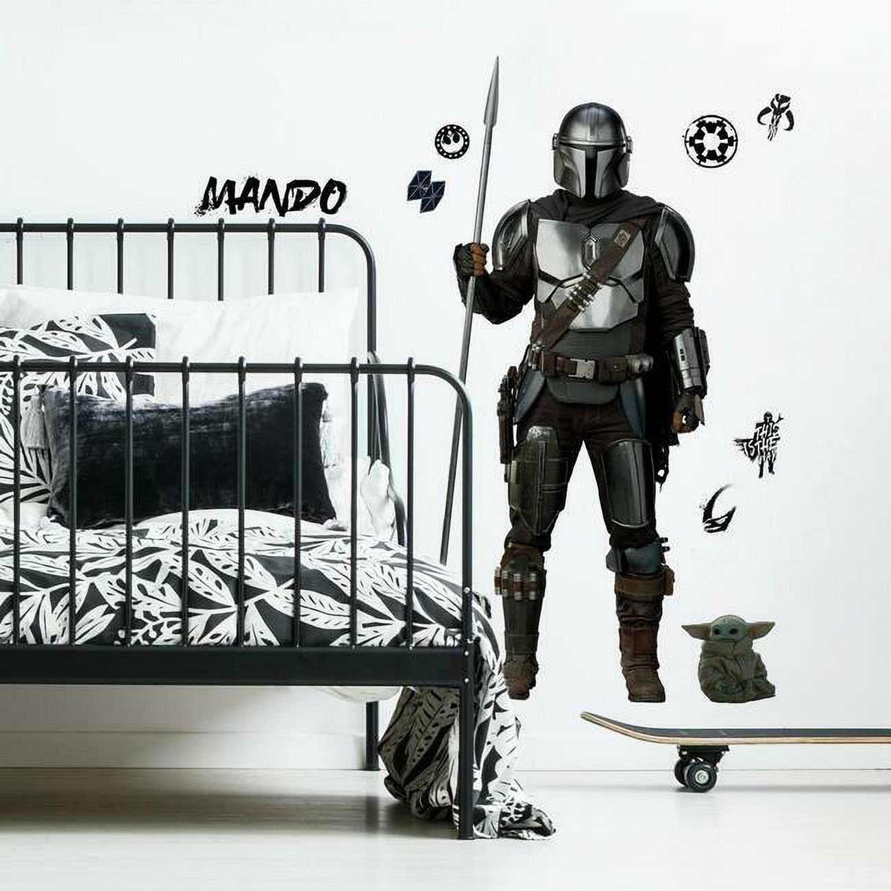 Mandalorian In Beskar Peel and Stick Giant Wall Decal