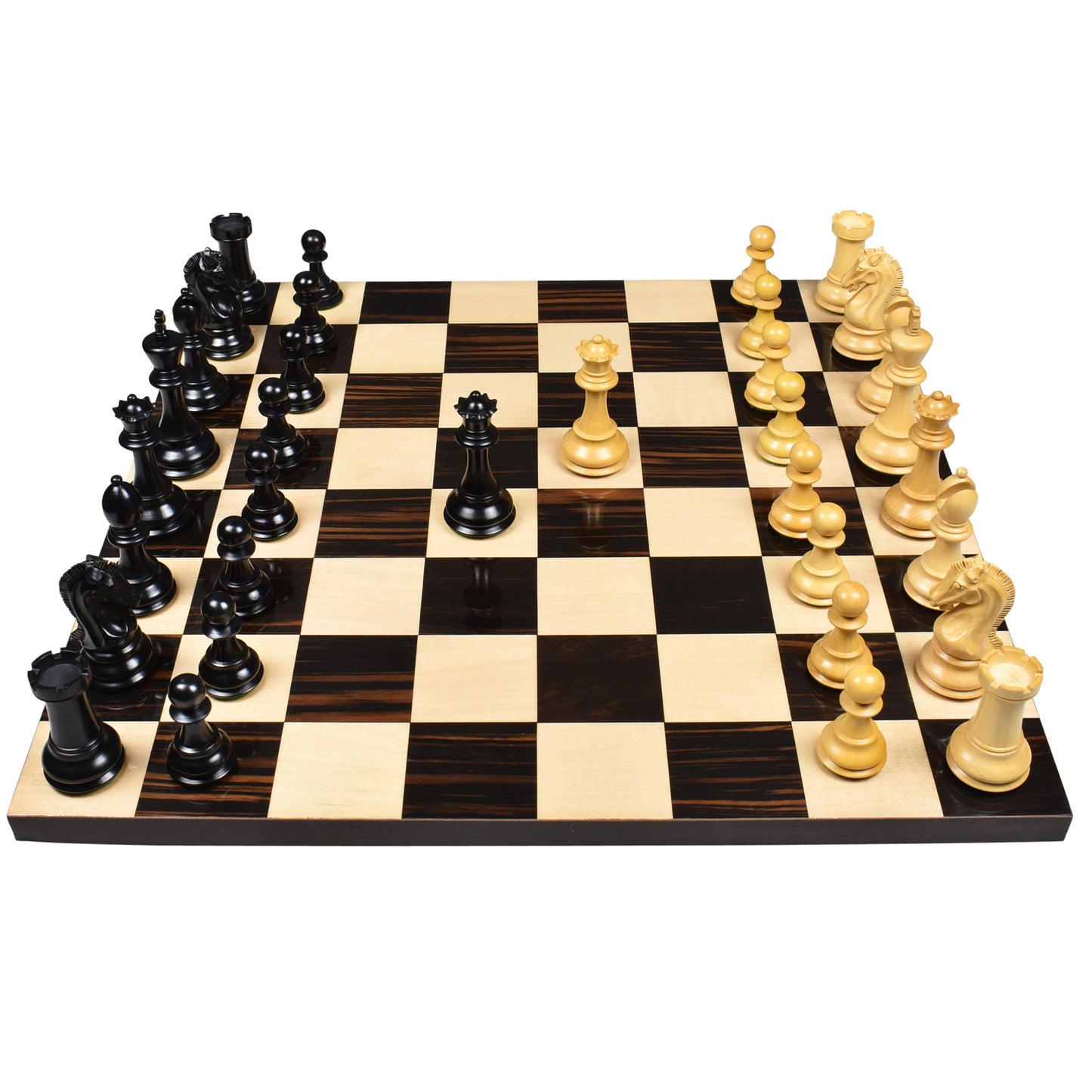 3.9" Craftsman Series Staunton Chess Set- Chess Pieces Only-Triple weighted Ebony Wood