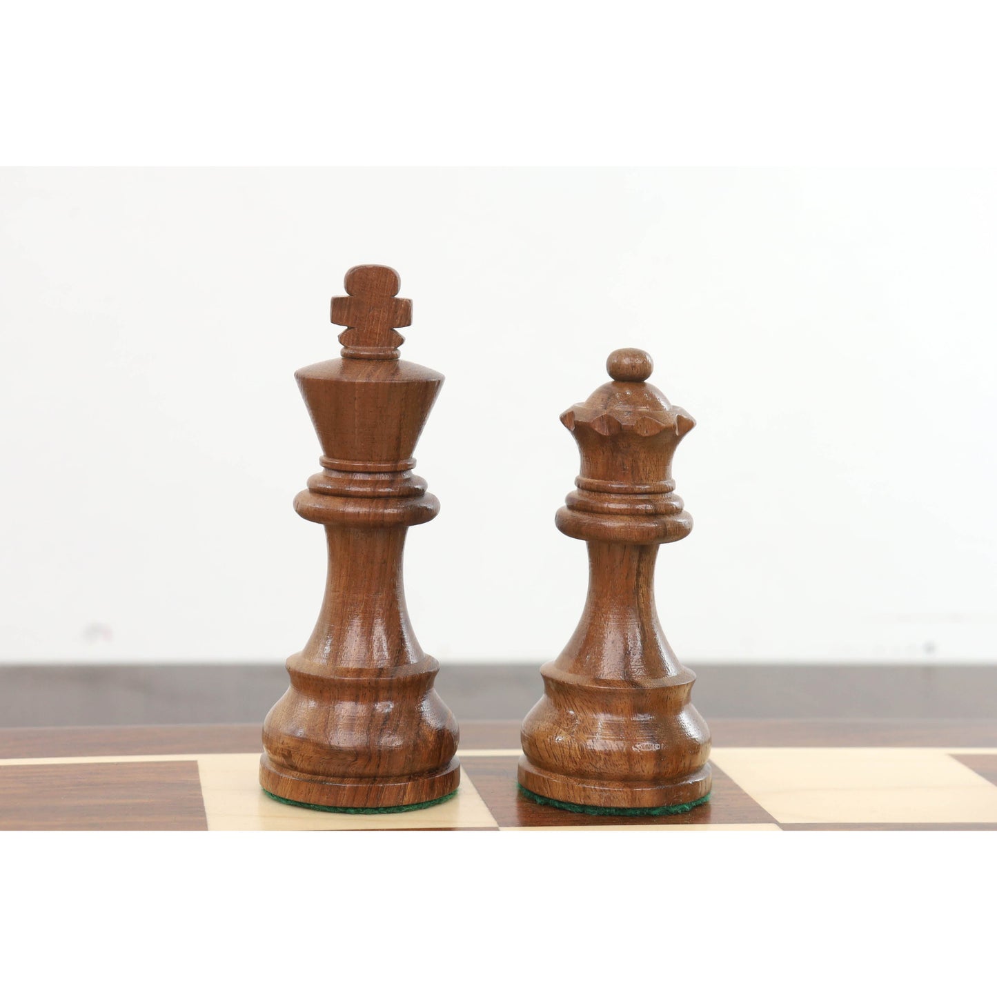 3.9" Tournament Chess Set- Chess Pieces Only - Golden Rosewood with Extra Queens