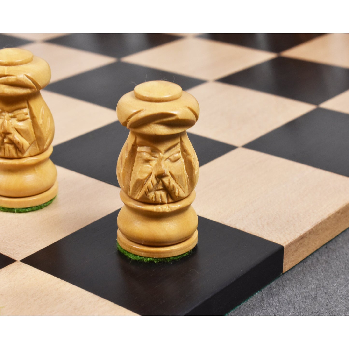 3.5" Crescent Mannequin Hand Carved Chess Set- Chess Pieces Only - Golden Rosewood