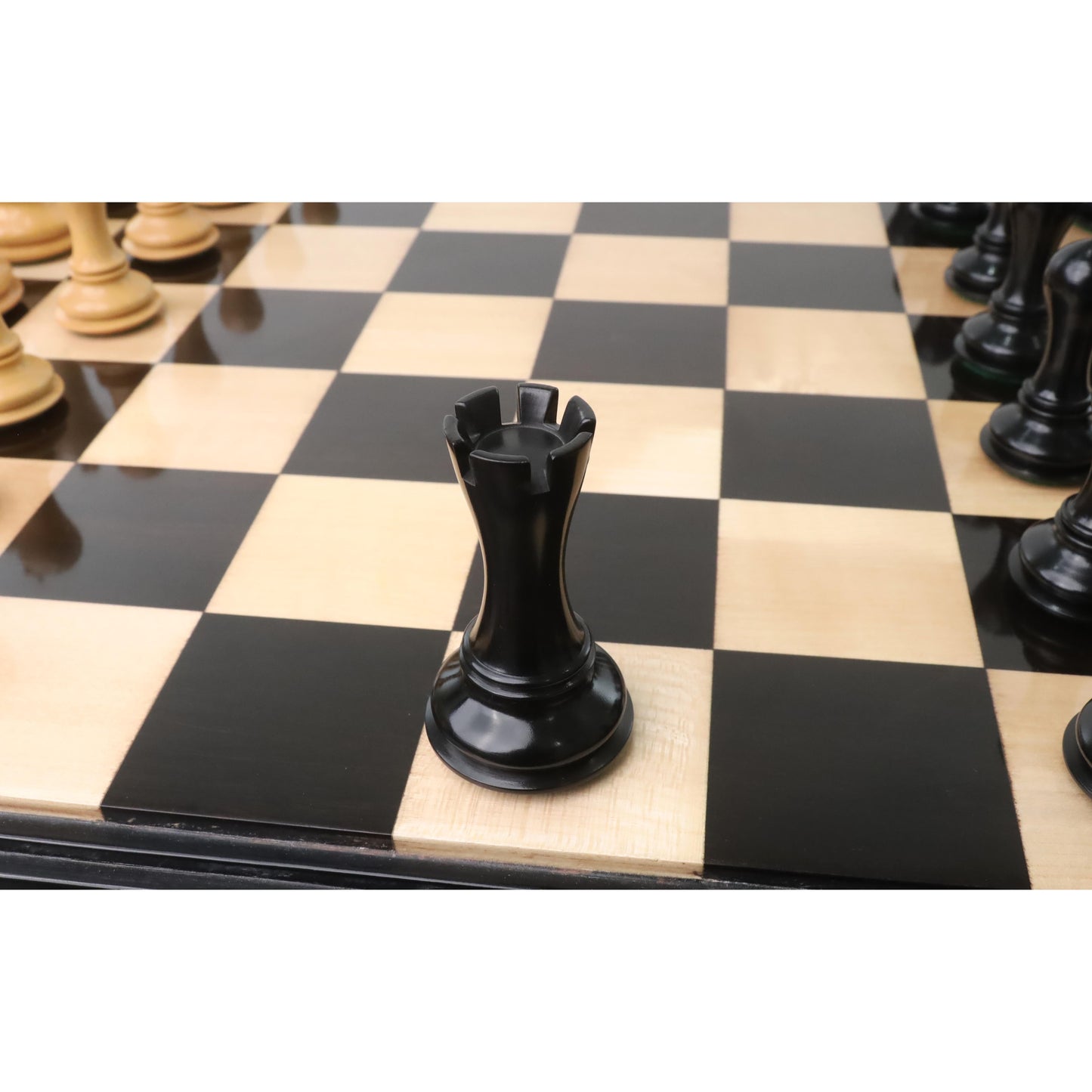 4.6" Avant Garde Luxury Staunton Chess Set- Chess Pieces Only-Ebony Wood- Triple Weight