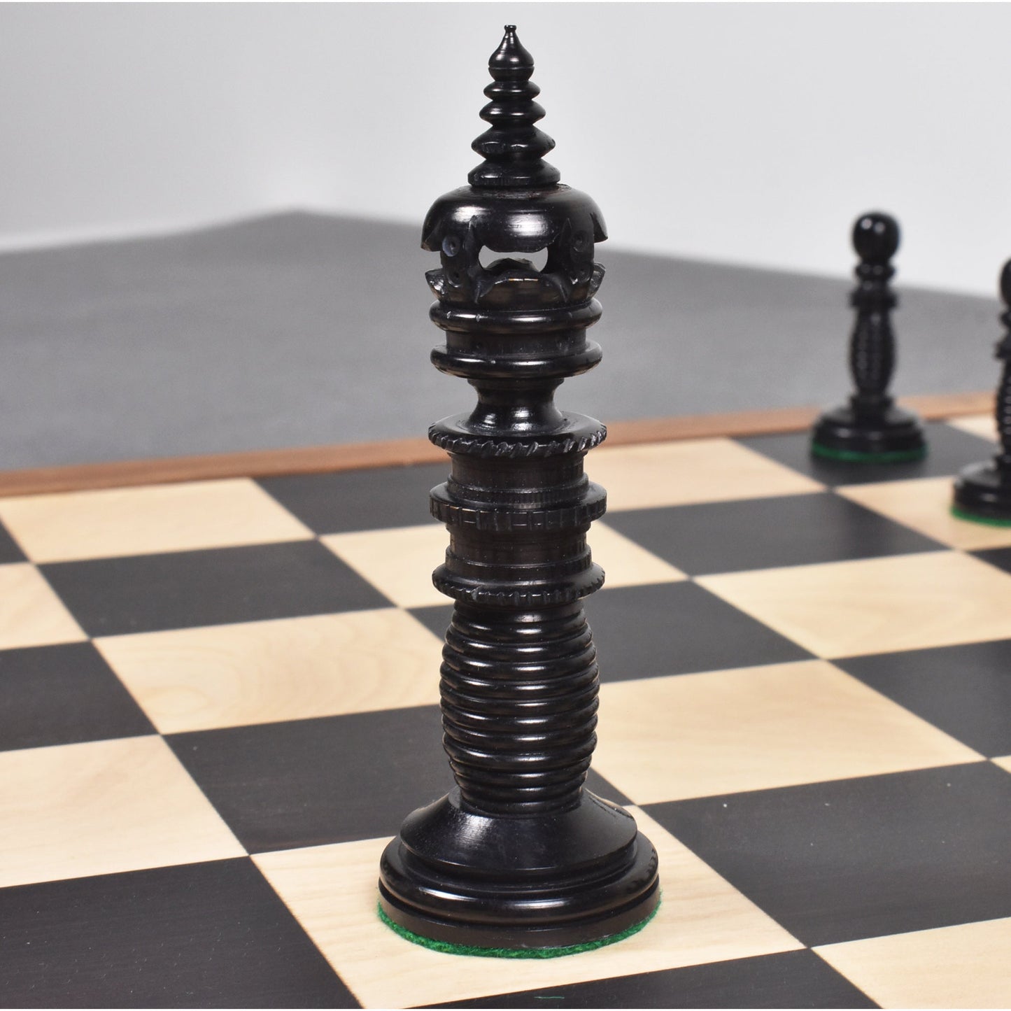 4.4″ Minaret Series Hand Carved Camel Bone Chess Set- Chess Pieces Only – Ivory White