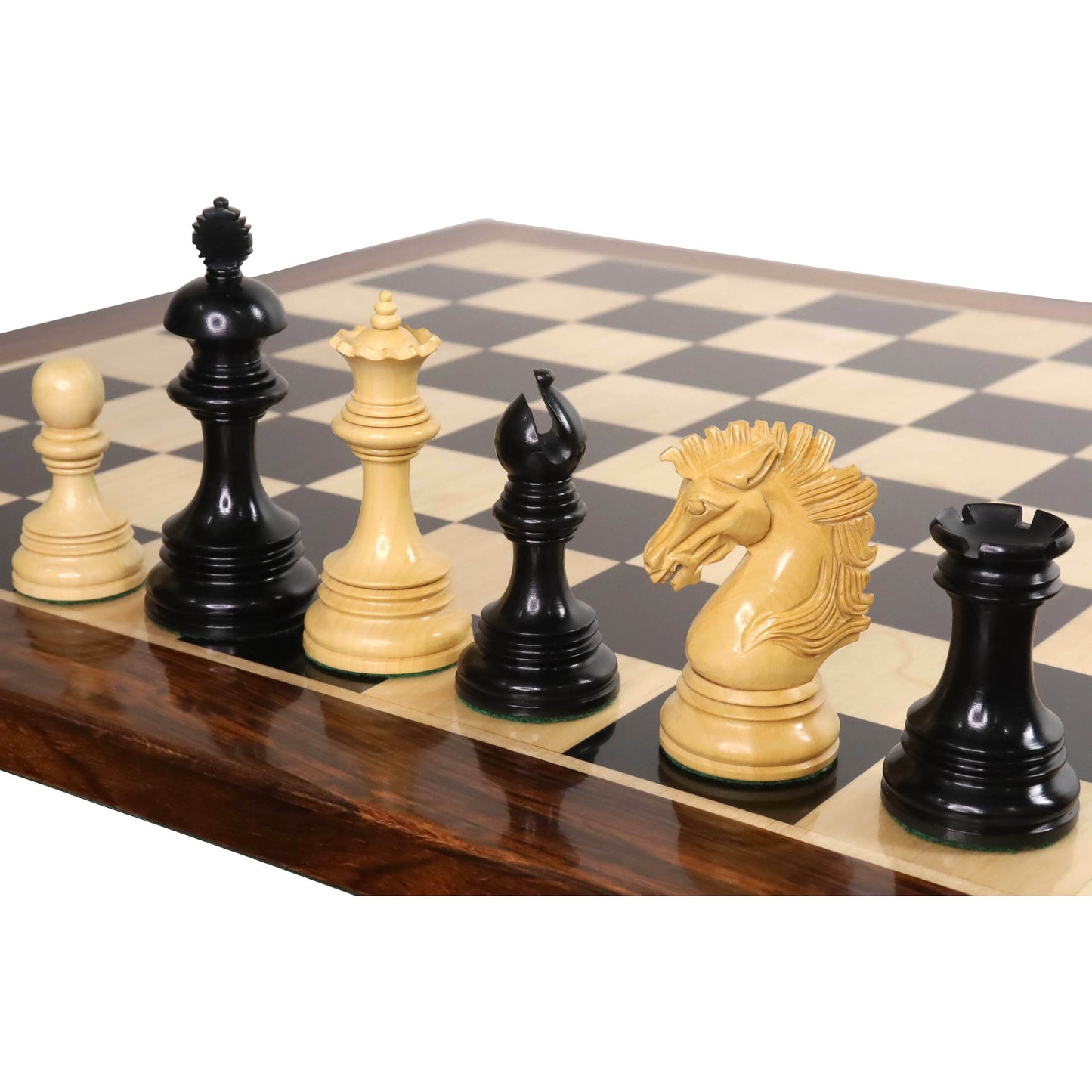 Combo of Alexandria Luxury Staunton Triple Weighted Chess set - Pieces in Ebony Wood with 23inches Chessboard and Storage Box