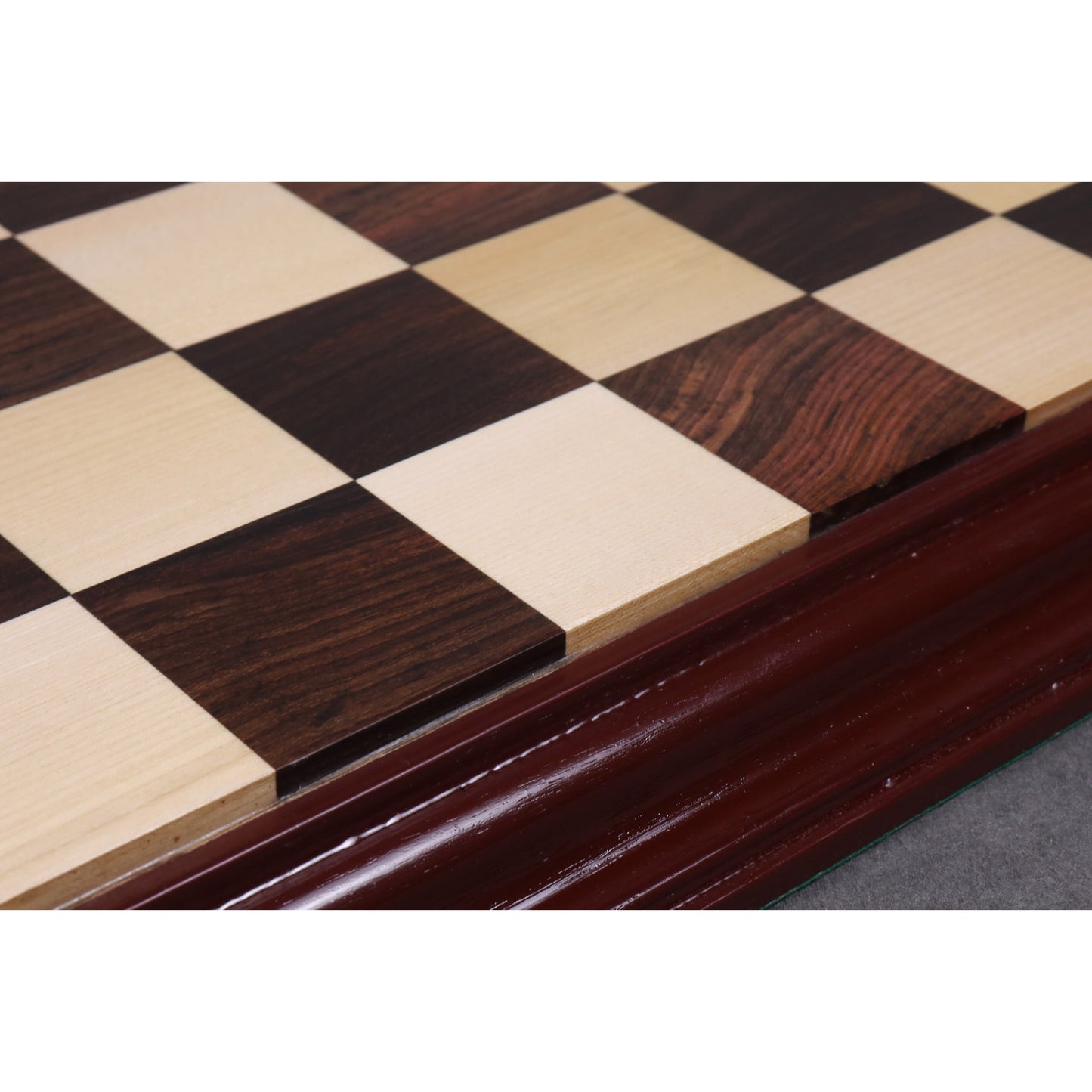 21" Rosewood & Maple Wood Luxury Chess board with Carved Border - 57 mm Square
