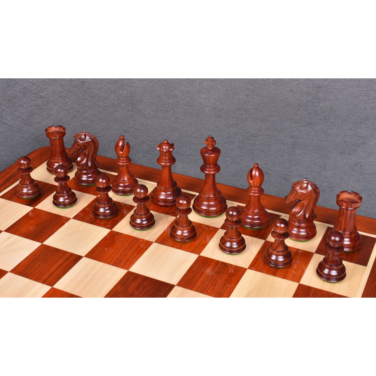 3.9" Craftsman Staunton Chess Set- Chess Pieces Only-Triple weighted Bud rose Wood